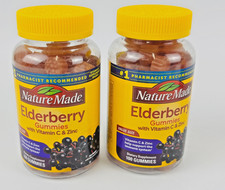 Nature Made Elderberry Gummies with Vitamin C and Zinc 2 PACK EXP Jul/2027
