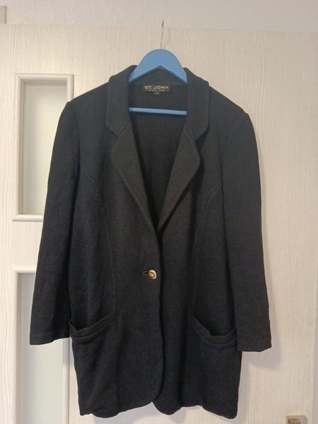 Women St. John Jacket Black Polyester 42 / XL