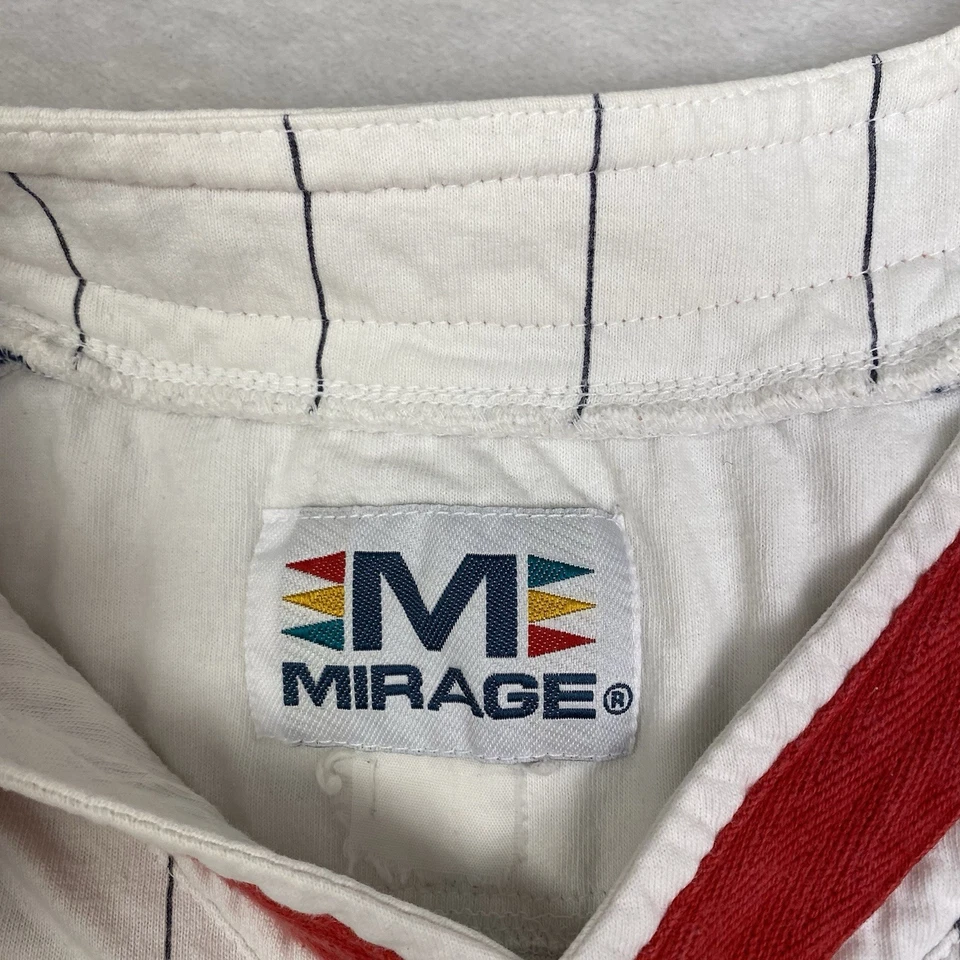 Vintage Mirage Cleveland Indians Jersey Shirt Chief Wahoo Pinstripe MLB Sz L - Image 3 of 4