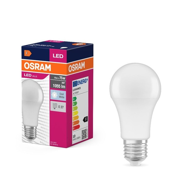 Osram E27 Led-Lampe Value Classic A 75 Weiß Mattiert 10W Wie 75W Neutralweiß-image