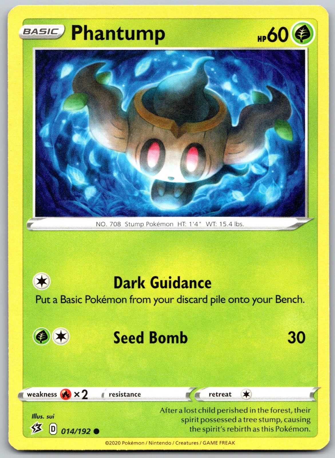 Phantump 014/192 Common SWSH02: Rebel Clash NM