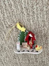 1980's Emgee Corp Hawaii Mailbox Bunny Bird Mouse Trees Star Christmas Ornament
