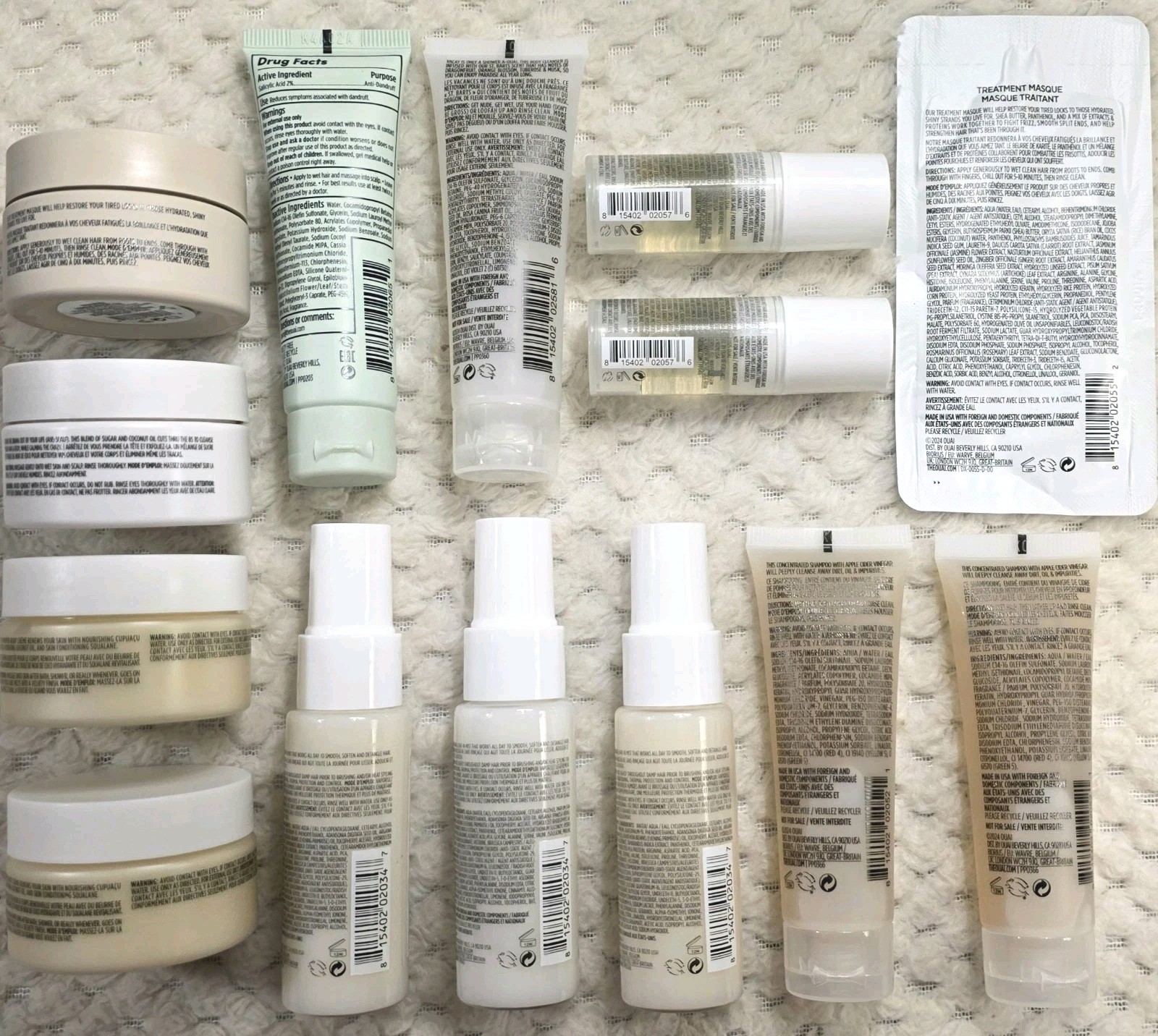 Ouai HUGE NEW LOT 14 Pieces Detox Shampoo Leave-In Conditioner Hair Oil Mask