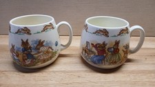 2 Royal Doulton Bunnykins Vintage Tea Mugs English Fine Bone China