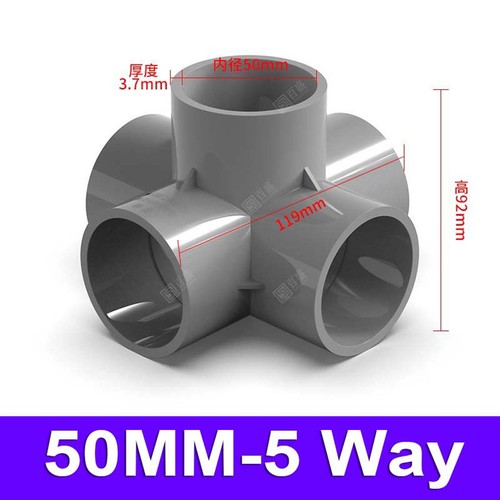 3/4/5/6-Way Elbow PVC Plumbing Fitting Pipe Adhesive Connector 20/25/32/40/50mm - Picture 53 of 64