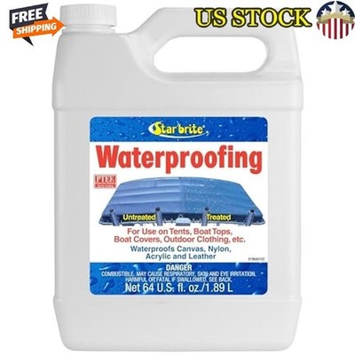 Outdoor Fabric Waterproofing Spray 64oz Boat Car Tent Awning UV Stain Repellent