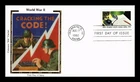 Dr Jim Stamps 29c WWII Anniversary Allies Decipher Enemy Codes Colorano Silk FDC