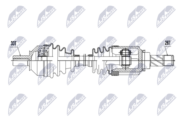 Antriebswelle NTY NPW-RE-248 FüR Renault Twingo 3 Tce 110 BCM9 BCM2 LPG Bcmd Sce-image
