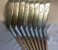 Spalding Tournament Model "Robert T Jones Jr Vintage Golf Clubs Irons 2-9 RH