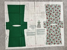Primitive Homespun Doll Christmas Wonderland Angel Vintage Fabric Panel Springs