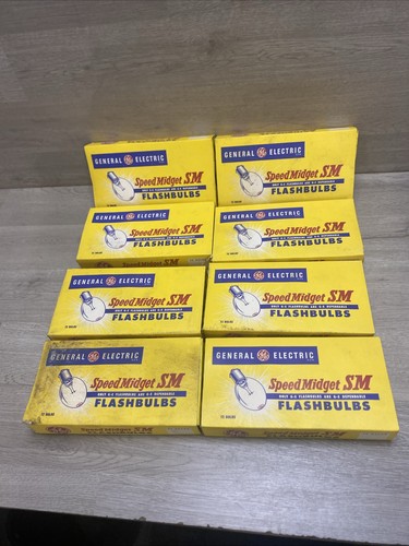 (8) 12PK GE Speedmidget SM Flash Bulbs 96 Bulbs Total Advertising 