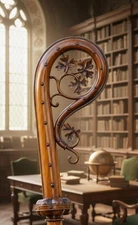 Wooden CROZIER Bishop Staff Crosier Quality Craftsmanship, 72" High Christmas B8