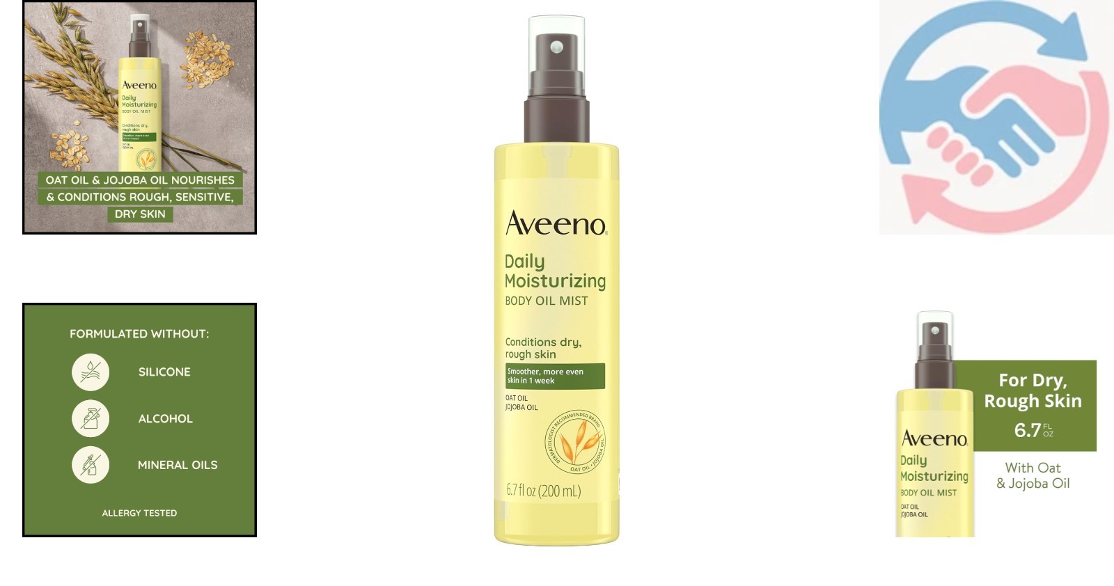 Moisturizing Oil Mist for Dry Skin - Paraben-Free with Oat & Jojoba Oil, 6.7 oz