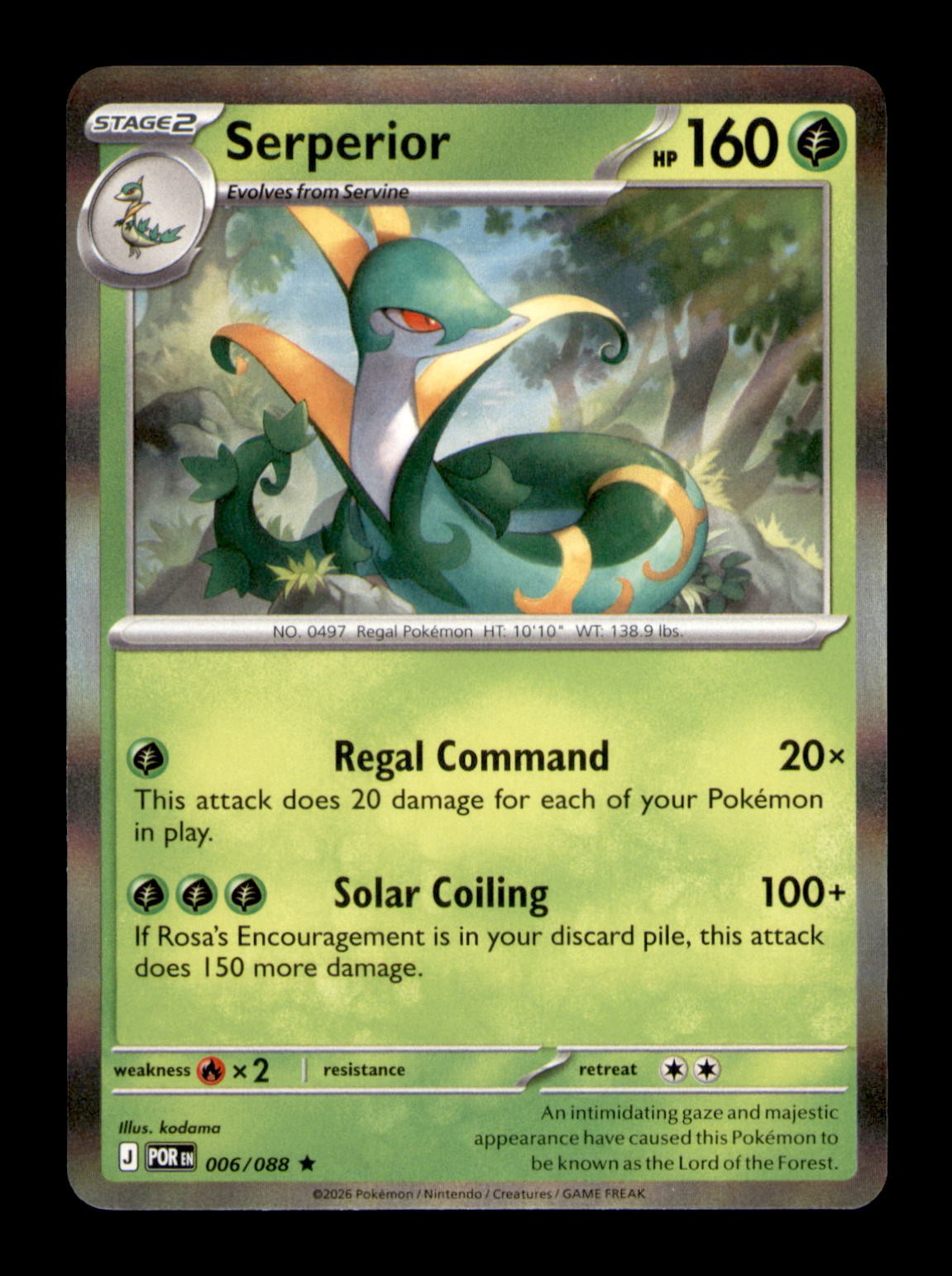 Serperior 006/088 ME03: Perfect Order Holo NM Pokemon TCG