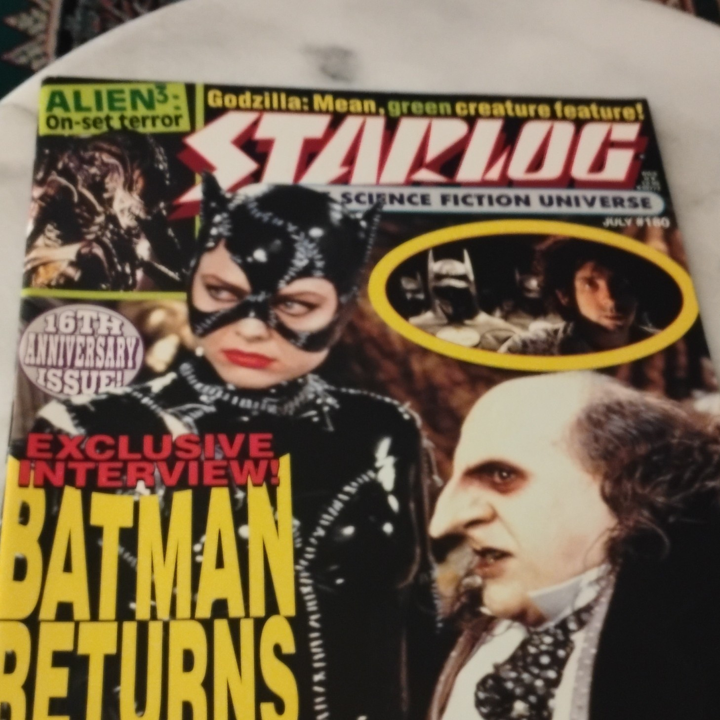 Starlog 16th Anniversary Illustrated Magazine July 1992 Issue 180 Batman Returns