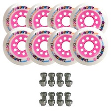 Labeda Grit Evo Outdoor Roller Hockey Wheels - 8-Pack with Evo Spacers - Choose