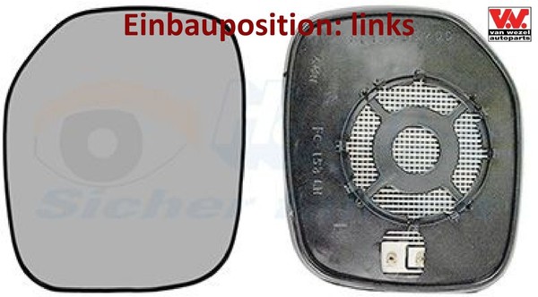 VAN Wezel 0903837 Spiegelglas FüR AußEnspiegel Links FüR Citroen FüR Peugeot-image
