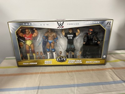 WWE Elite Collection Figure 4 Pack Hulk Hogan Rocky Maivia Becky Lynch Austin