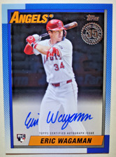 2025 Topps Update Series 1990 Baseball Black /10 Autographs Eric Wagaman Angels