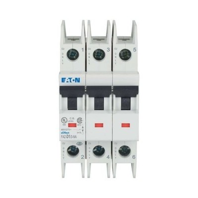 EATON FAZ-D1/3-NA, 1A, 3-Pole, 480Y/277VAC Interrupting Rating, 35MM Din Rail
