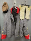 Civil War Reenactment Replica Gray Wool Office’s Coat, Forage Cap & Gloves