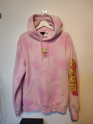 SpongeBob Schwammkopf NOT FEAR TO BE SQUARE PINK Hoodie Large