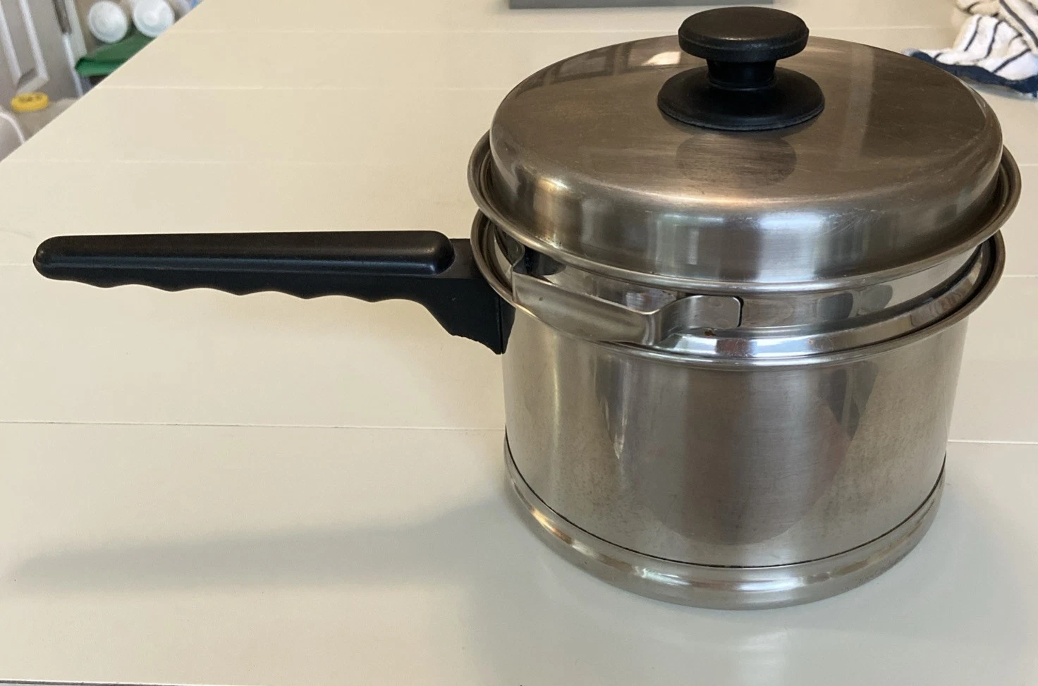Lifetime Stainless Steel Double Boiler Sauce Pan Pot 18-8 2 Quart 7 3/4”
Opens in a new window or ta