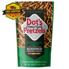 Dot s Parmesan Garlic Seasoned Pretzel Twists Snack, 16 oz