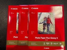 Canon Photo Paper Plus Glossy II PP-301 8.5x11 20 Sheets High Gloss Inkjet Lot 3