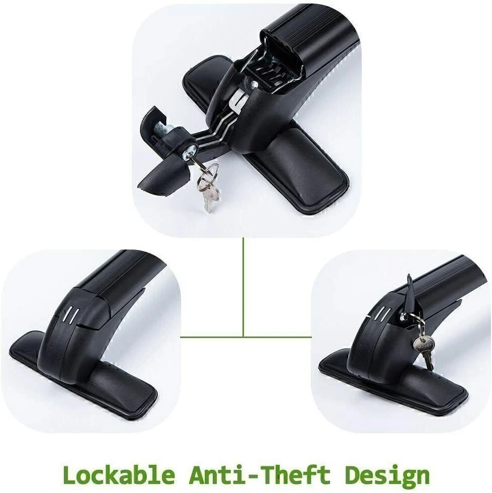 Portaequipajes universal de aluminio con barra transversal para techo de 39" con S Foto 4 de 4