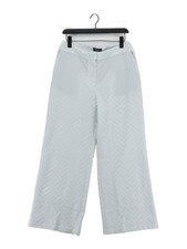 Twisted Tailor Women's Trousers UK 14 White 100% Polyester Wide-Leg Chino