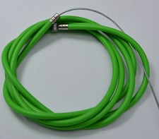 BICYCLE BIKE 1 DOUBLE SHEATH HOUSING 60" 1 BRAKE CABLE 68" GREEN FREE CAPS