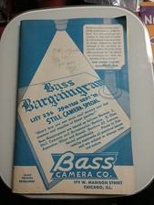 Bass Camera Co. Catalogue 1938 Vintage Camera Equipment Book Very Rare Catalog