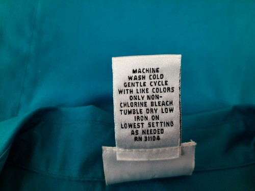 Kim Rogers Signature Ocean Blue Tappered Blouse. Size Petite Large - Picture 6 of 7