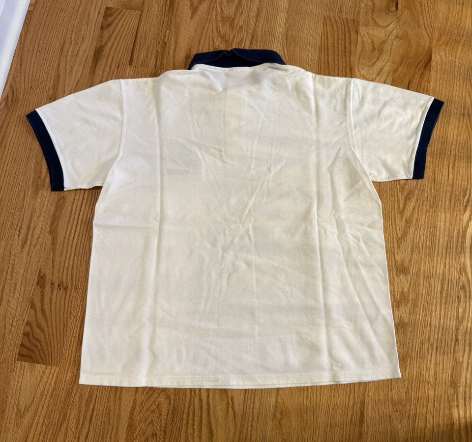 Polo Vintage Años 90 Espectro Completo Blanco Talla L Foto 2 de 3