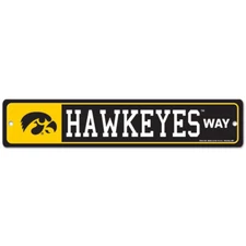Wincraft NCAA Iowa Hawkeyes Way Street Sign 3.75x19 FREE SHIP!