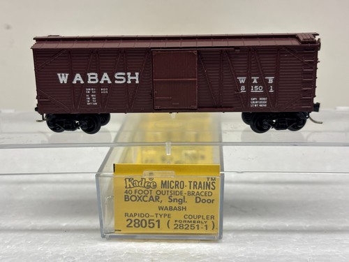Micro trenes Kadee escala N MTL 28051 Wabash 81501 vagón de caja con acopladores MTL | Zustand: New