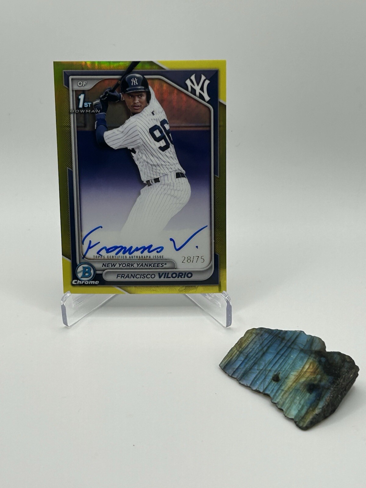 2024 Bowman Chrome Francisco Vilorio #CPA-FV 1st Prospect Yellow Auto /75