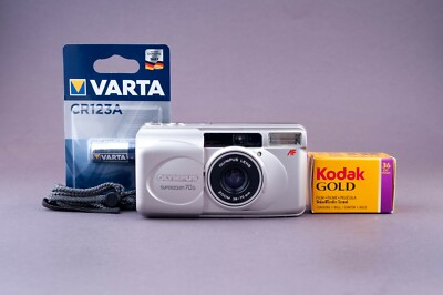 Olympus Superzoom 70G Quartz Date 35mm Point & Shoot Film Camera