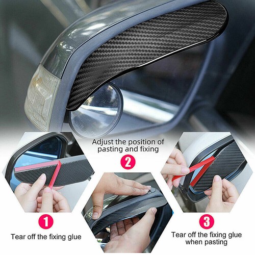 2PC Auto Seitenspiegel Universal Regen Schild Visier Schutz Rückansicht Zubehör - Bild 6 von 14