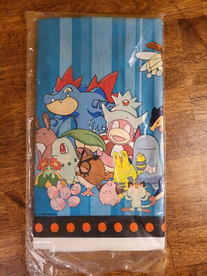 Pokemon Nintendo Plastic Tablecover 54''x96'' Made In USA Vintage 90's DesignWare 