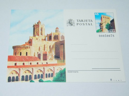 THEMATIC POSTCARD. SPAIN. TARRAGONA (CATHEDRAL CLOISTER) - Bild 1 von 2