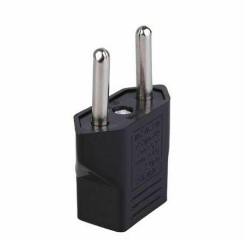 2 Pack US USA to EU Euro Europe Power Jack Wall Plug Converter Travel Adapter - Picture 3 of 4