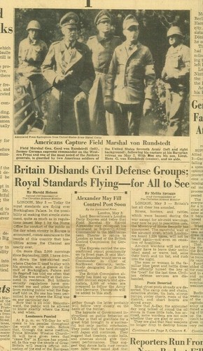 VE Day Britain Disbands Dad's Army Runstedt Eire tribute to Hitler 3 May 1945 - Picture 2 of 3