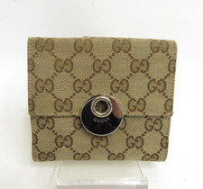 Authentic GUCCI GG Canvas Bifold Compact Wallet 37916