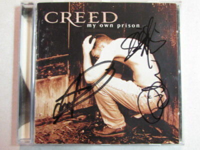 CREED~MY OWN PRISON CD 3 AUTOGRAPHED: TREMONTI MARSHALL PHILLIPS, MISSING STAPP
