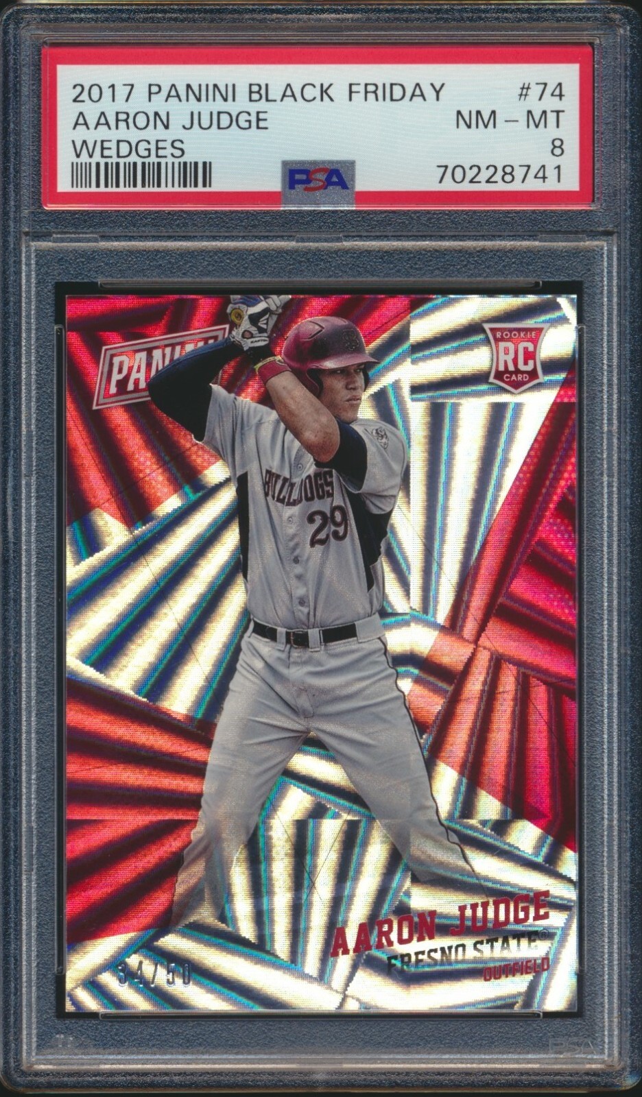 2017 Panini Black Friday 74 Aaron Judge Rookie RC Wedges /50 PSA 8 eBay