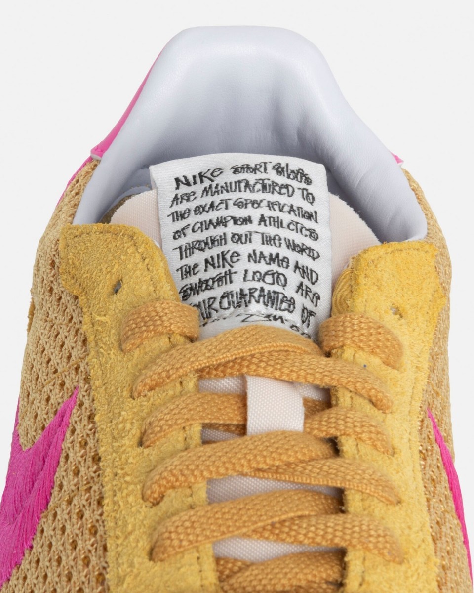 Stussy × Nike LD-1000 Sanded Gold Laser Fuchsia FQ5369-700