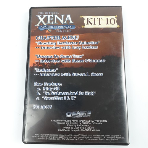 Xena Warrior DVD Fan Club 10th Anniversary Kit 10 Lucy Lawless Renee Complete - Picture 7 of 21