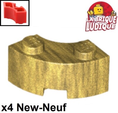 Lego 4x Rundstein Brick Round 2x2 Makkaroni Gold Gold / Pearl Gold 85080 NEU